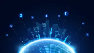 Bitunix A digital illustration of a glowing city skyline rising from a connected globe, with various international currency symbols and hints of anonymous crypto wallets above the buildings, representing global finance and the digital economy. | Bitunix Bitunix A digital illustration of a glowing city skyline rising from a connected globe, with various international currency symbols and hints of anonymous crypto wallets above the buildings, representing global finance and the digital economy.