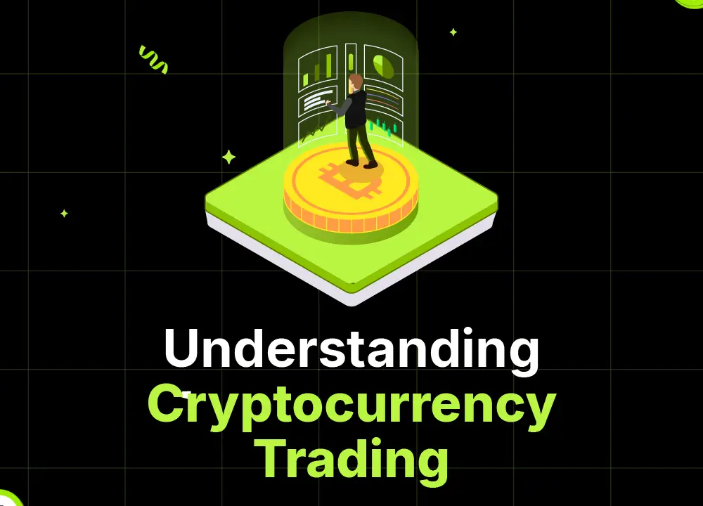 Bitunix A person stands on a large Bitcoin coin platform in front of digital screens, surrounded by a black grid background with green accents. Text reads Understanding Crypto Trading. | Bitunix Bitunix A person stands on a large Bitcoin coin platform in front of digital screens, surrounded by a black grid background with green accents. Text reads Understanding Crypto Trading.