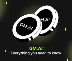 Bitunix Two black and white coins labeled GM.AI overlap on a dark background. Below them, text reads: GM.AI—everything you need to know about the innovative platform. Neon green and white accents highlight the image.