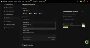 Bitunix Screenshot of a crypto deposit page on Bitunix. USDT is selected with Polygon as the network. Deposit address, minimum deposit, and deposit records are displayed, plus Deposit FAQ and support options on the right.