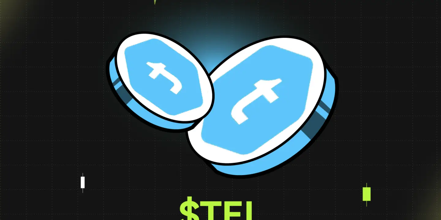 Bitunix Two blue digital coins with white arrows stand on a dark grid background. Green and white candlestick chart elements surround the coins, highlighting Telcoin’s potential. Below, the text reads $TEL Telcoin in green and white. | Bitunix Bitunix Two blue digital coins with white arrows stand on a dark grid background. Green and white candlestick chart elements surround the coins, highlighting Telcoin’s potential. Below, the text reads $TEL Telcoin in green and white.
