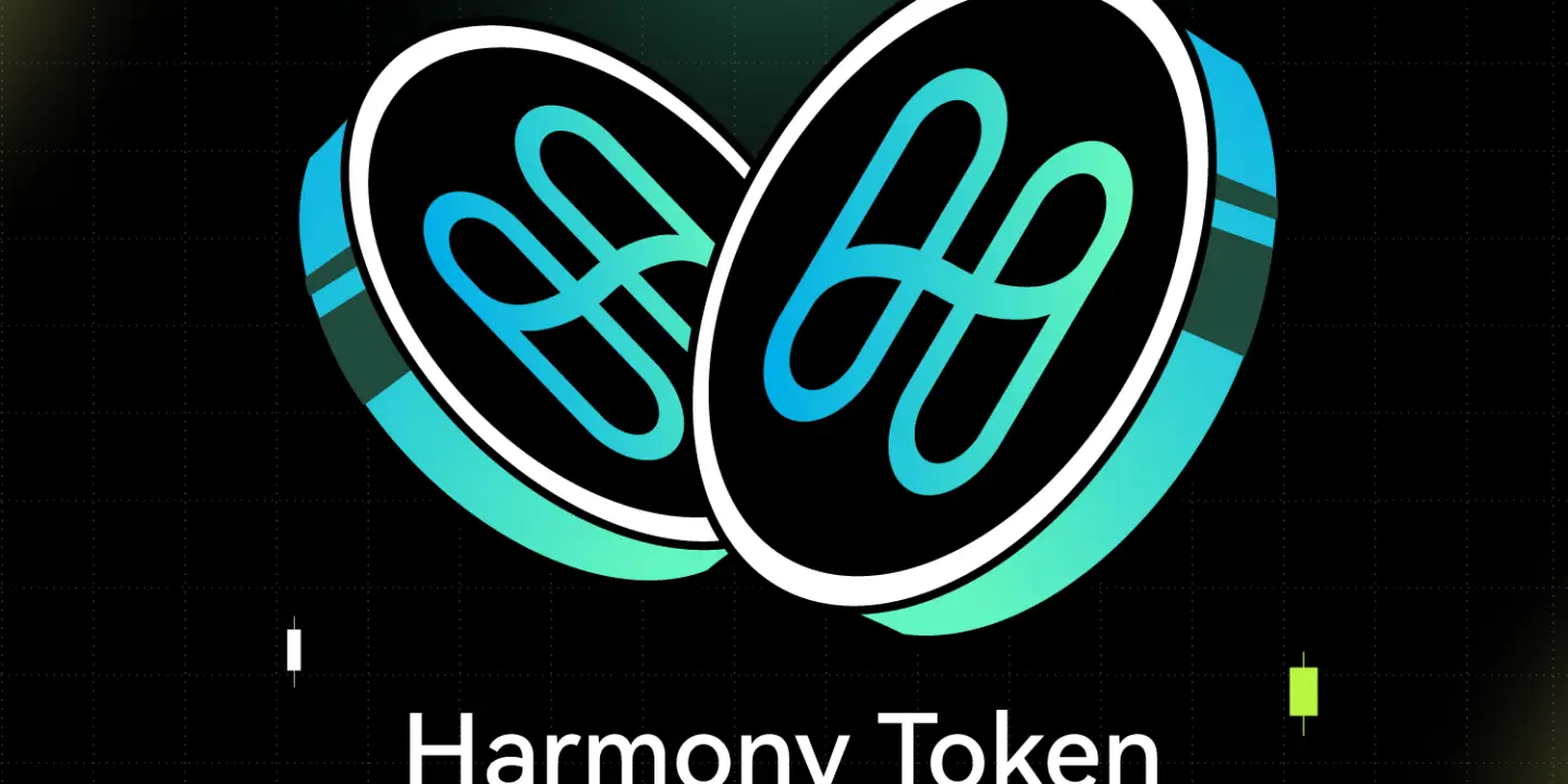 Bitunix Two stylized Harmony tokens featuring the Harmony logo are shown above the text Harmony Token $ONE on a dark, grid-patterned background with green Harmony accent lights. | Bitunix Bitunix Two stylized Harmony tokens featuring the Harmony logo are shown above the text Harmony Token $ONE on a dark, grid-patterned background with green Harmony accent lights.