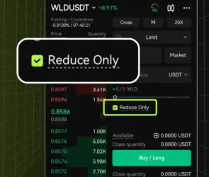Bitunix Futures trading screen showing 'Reduce Only' option
