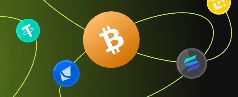 Bitunix Illustration of various cryptocurrency logos, including Bitcoin, Ethereum, Tether, Binance Coin, and Solana, connected by green lines on a gradient green and black background—capturing the dynamic energy of Altcoin Season. | Bitunix Bitunix Illustration of various cryptocurrency logos, including Bitcoin, Ethereum, Tether, Binance Coin, and Solana, connected by green lines on a gradient green and black background—capturing the dynamic energy of Altcoin Season.