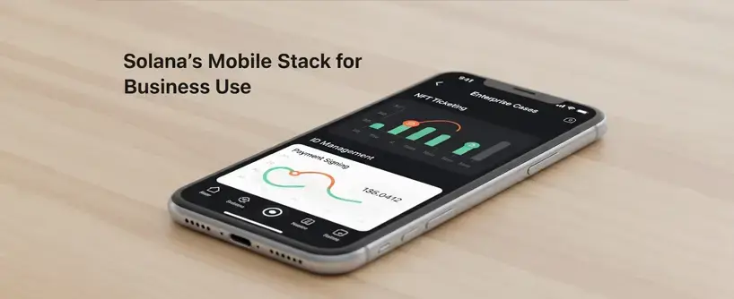Bitunix A smartphone displaying a business analytics app screen with charts and graphs, placed on a light wooden surface. Text on the image reads, Powered by Solana Mobile Stack for Business Use. | Bitunix Bitunix A smartphone displaying a business analytics app screen with charts and graphs, placed on a light wooden surface. Text on the image reads, Powered by Solana Mobile Stack for Business Use.