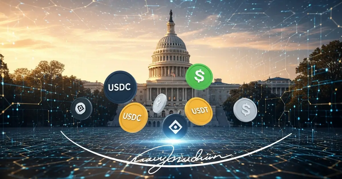 Stablecoins surrounding White House