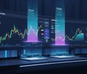 Perpetual Futures trading charts showing Bitcoin and Ethereum price movements on advanced crypto trading screens.
