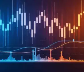 MACD indicator chart showing signal line crossovers and histogram for crypto trading analysis.