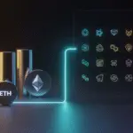 Bitunix Three metallic cylinders with Bitcoin, Ethereum, and altcoin symbols are connected by a glowing line to a grid of colorful cryptocurrency and blockchain-related icons on a dark background. | Bitunix Bitunix Three metallic cylinders with Bitcoin, Ethereum, and altcoin symbols are connected by a glowing line to a grid of colorful cryptocurrency and blockchain-related icons on a dark background.