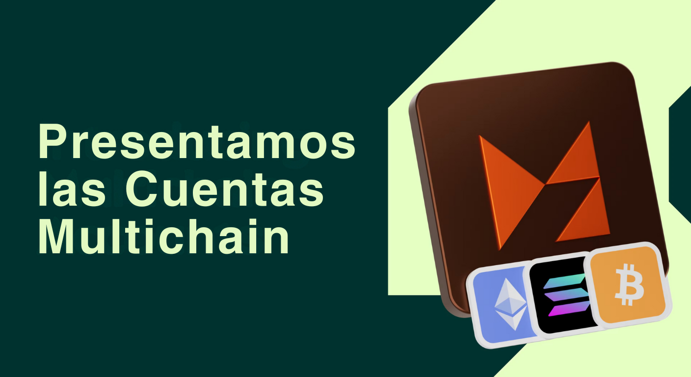 Bitunix A graphic with the text “Presentamos las Cuentas Multichain” next to a logo and icons of Ethereum, Solana, and Bitcoin, representing a multi-chain cryptocurrency account feature.