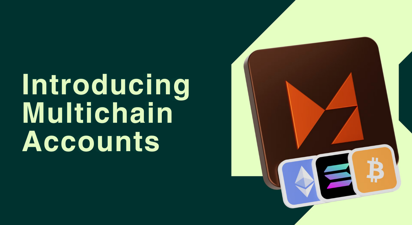 Bitunix Graphic with the text Introducing Multichain Accounts next to a stylized logo and icons representing Ethereum, Solana, and Bitcoin.