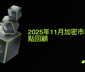 Bitunix Three cubes with Bitcoin and Ethereum logos float above each other on a black background. Yellow text in Chinese reads “2025年11月加密市場熱點回顧.” Bitunix logo is at the bottom right.