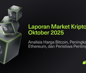 Bitunix Ilustrasi tiga kubus bertumpuk dengan simbol Bitcoin dan Ethereum, disertai teks Laporan Market Kripto Oktober 2025: Analisis Harga Bitcoin, Peningkatan Ethereum, dan Peristiwa Penting DeFi serta logo Bitunix.