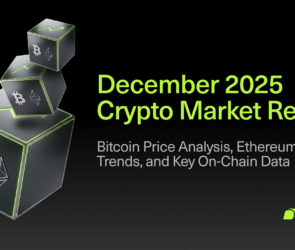 Bitunix Three 3D cubes with Bitcoin and Ethereum logos float above a dark background. Bright text reads: December 2025 Crypto Market Report with details about Bitcoin, Ethereum, and market data. The Bitunix logo is at the bottom right.