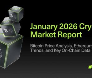 Bitunix Three cubes with Bitcoin and Ethereum logos float above black space. Text reads: January 2026 Crypto Market Report—Bitcoin Price Analysis, Ethereum Trends, and Key On-Chain Data. Bitunix logo appears in the lower right corner.